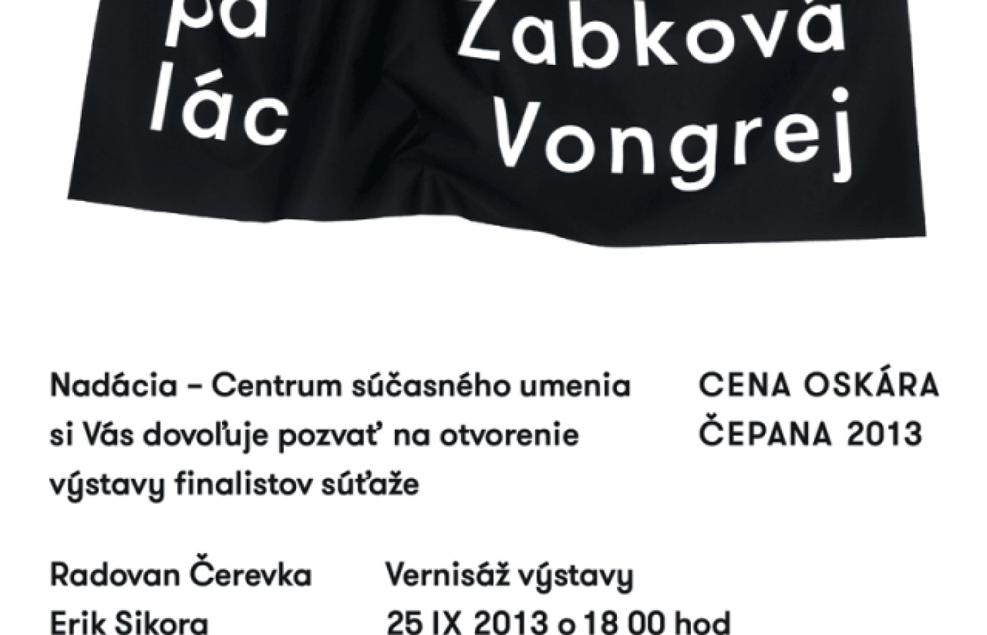 Pozvánka / výstava finalistov